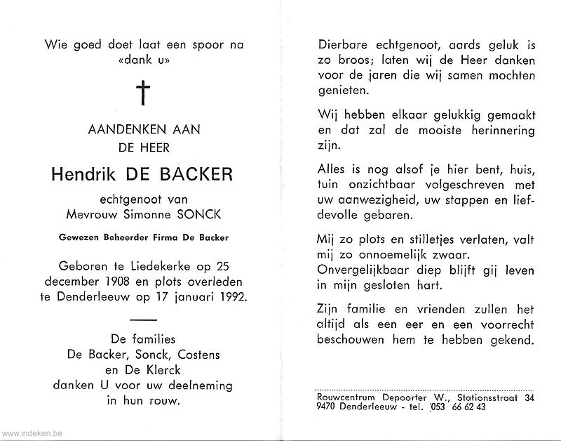 Hendrik De Backer