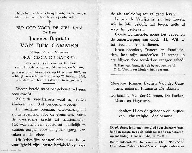 Joannes Baptista Van Der Cammen