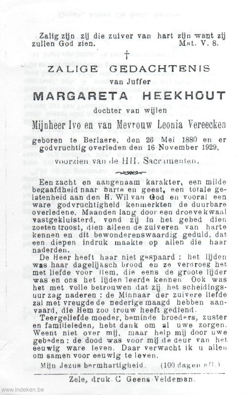 Margareta Heekhout