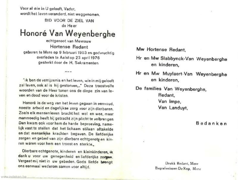 Honoré Van Weyenberghe