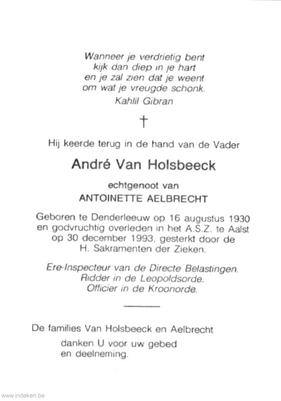 André Van Holsbeeck