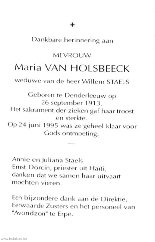 Maria Van Holsbeeck