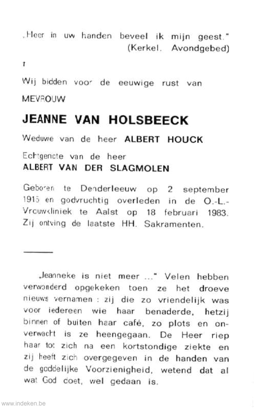 Jeanne Van Holsbeeck