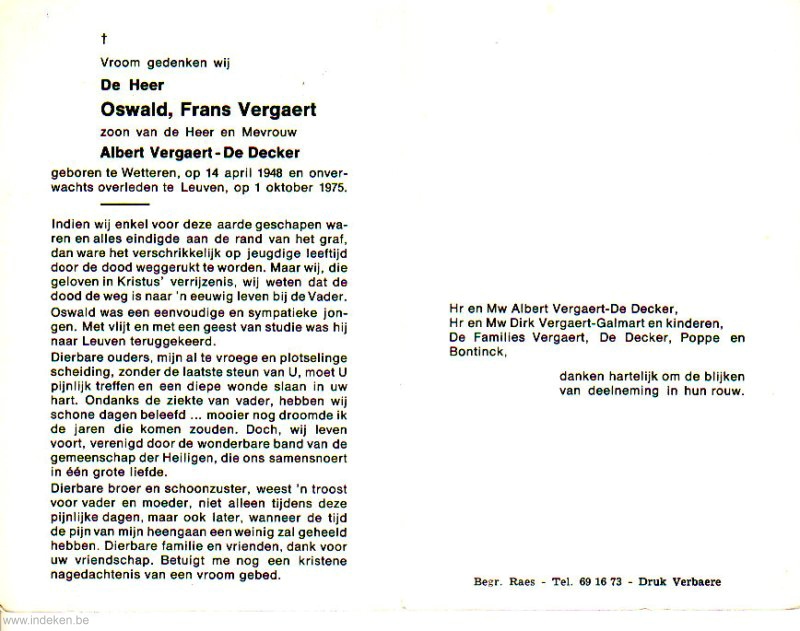 Oswald Frans Vergaert