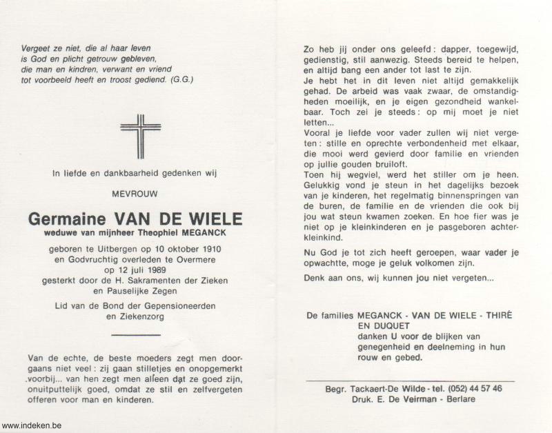Germaine Van De Wiele