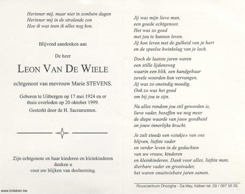 Leon Van De Wiele