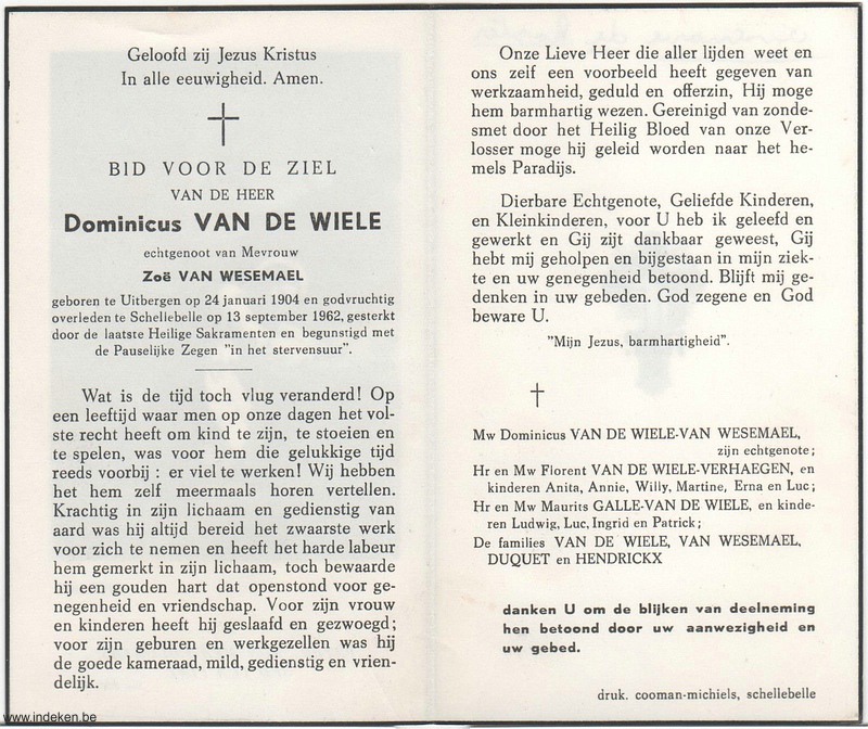 Dominicus Van De Wiele