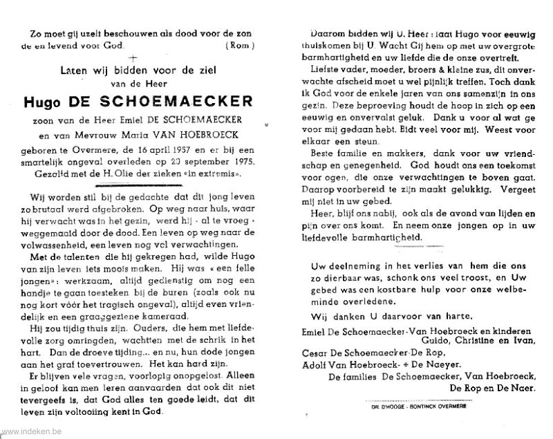 Hugo De Schoemaecker
