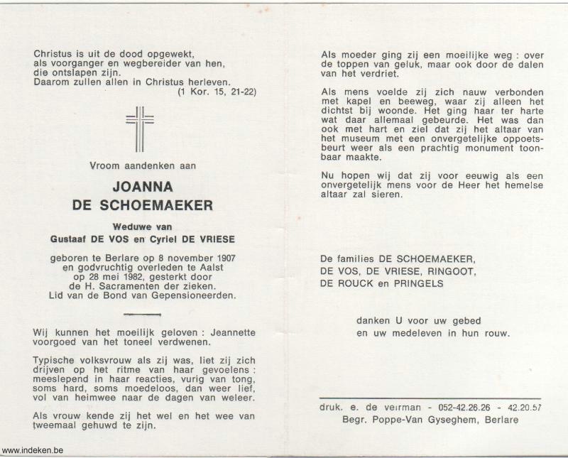 Joanna De Schoemaecker