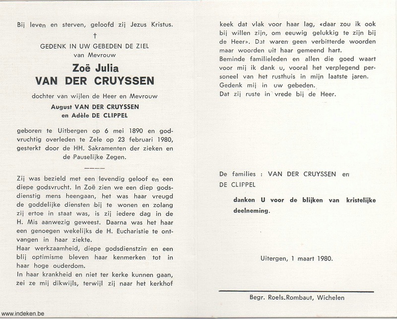 Zoë Julia Van Der Cruyssen