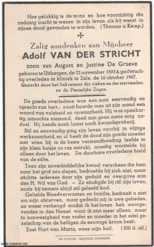 Adolf Van Der Stricht