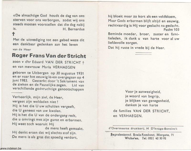Roger Frans Van Der Stricht