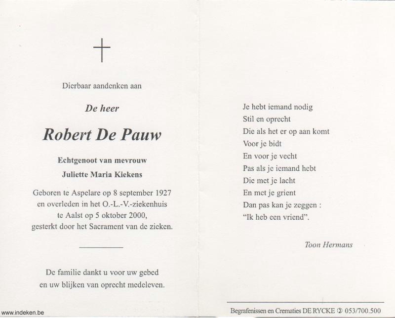 Robert De Pauw