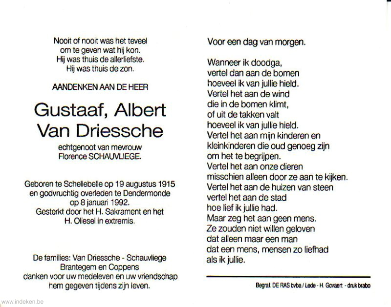 Gustaaf Albert Van Driessche