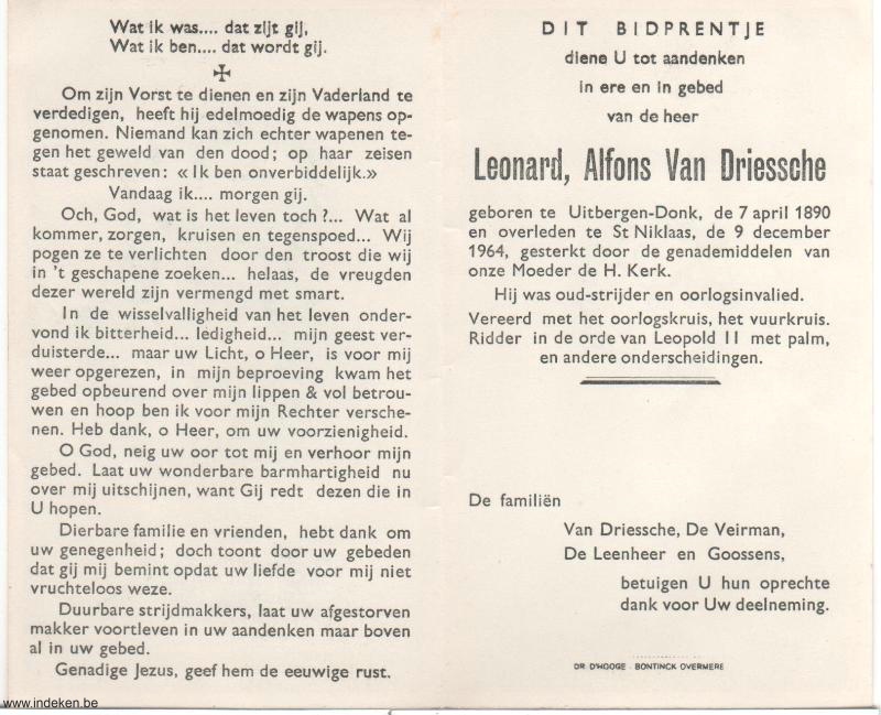 Leonard Alfons Van Driessche