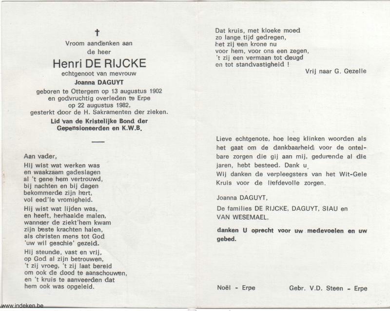 Henri De Rijcke
