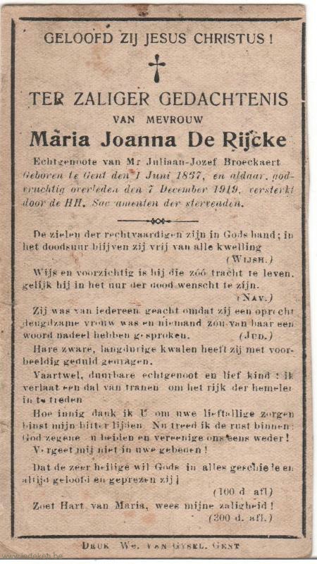 Maria Joanna De Rijcke