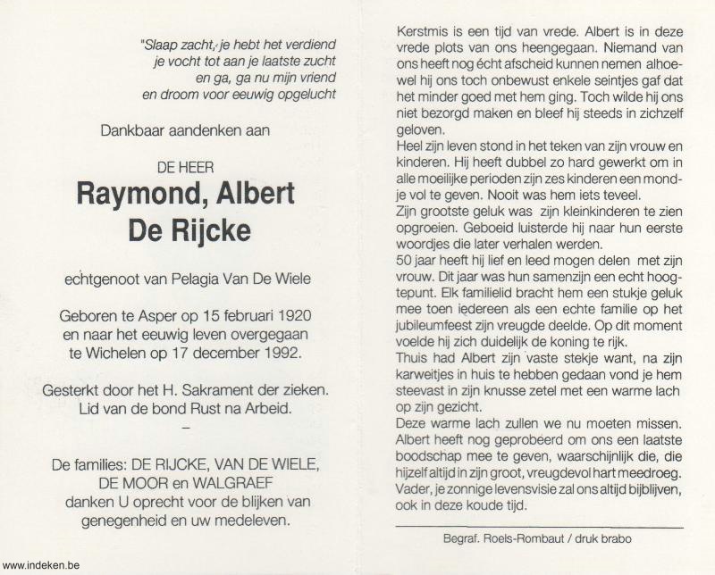 Raymond Albert De Rijcke