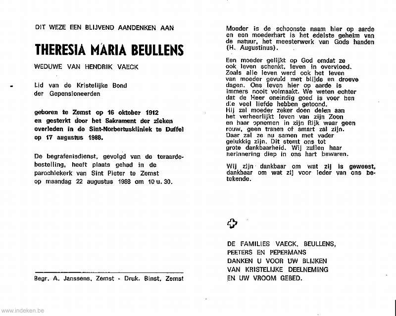 Theresia Maria Beullens