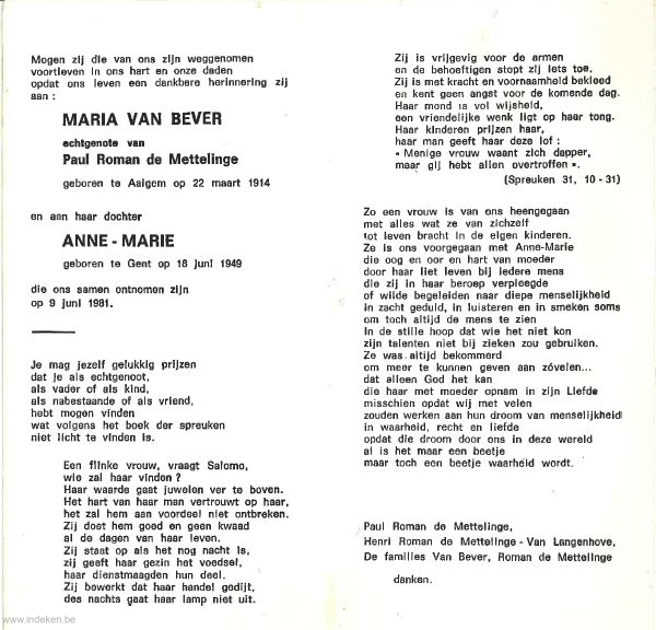 Maria Amata Van Bever