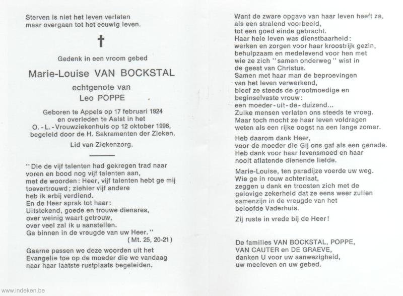 Marie Louise Van Bockstal