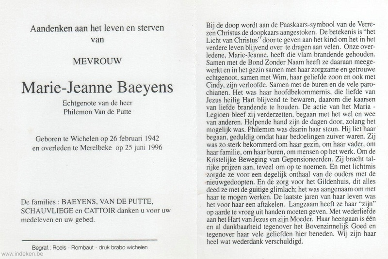 Marie Jeanne Josephine Baeyens