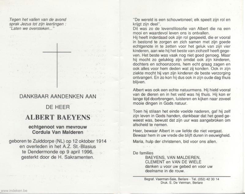 Hendrikus Albertus Baeyens