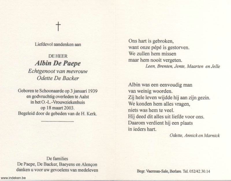 Albin De Paepe