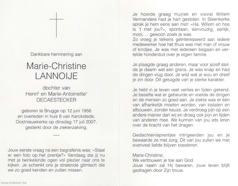 Marie Christine Lannoije