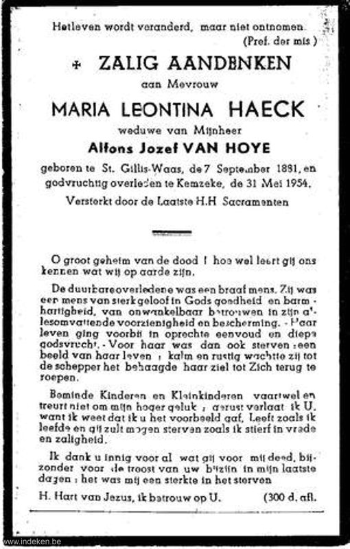 Maria Leontina Haeck