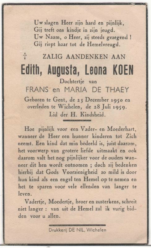 Edith Augusta Leona Koen