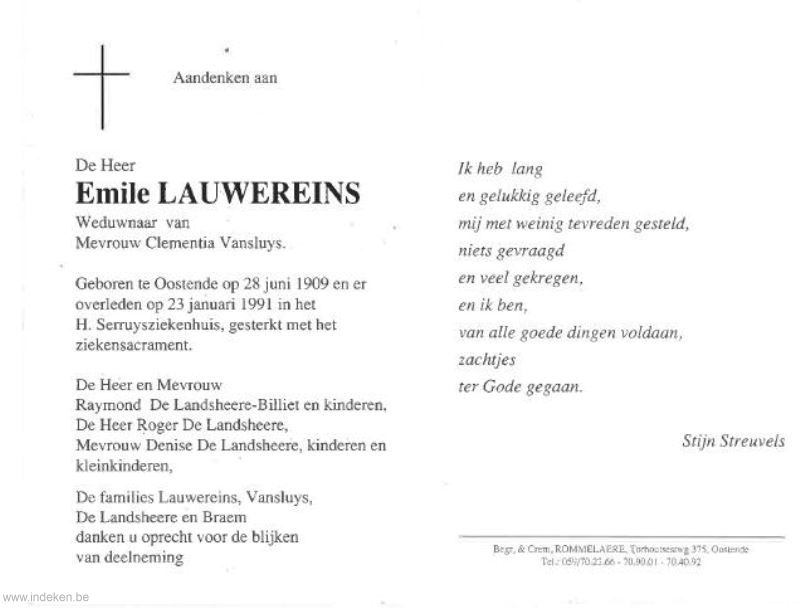 Emile Joannes Leon Lauwereins