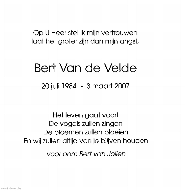 Bert Van De Velde