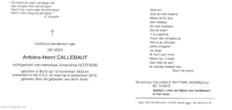 Antoine Henri Callebaut