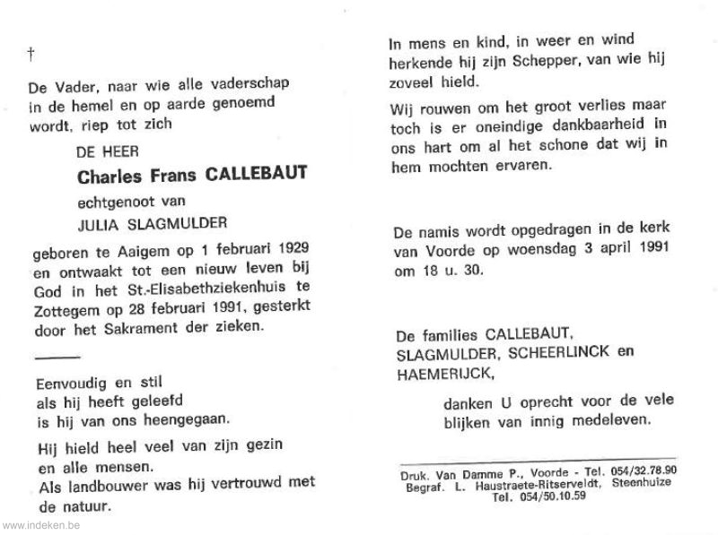 Charles Frans Callebaut