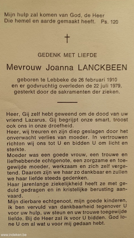 Joanna Francisca Lanckbeen