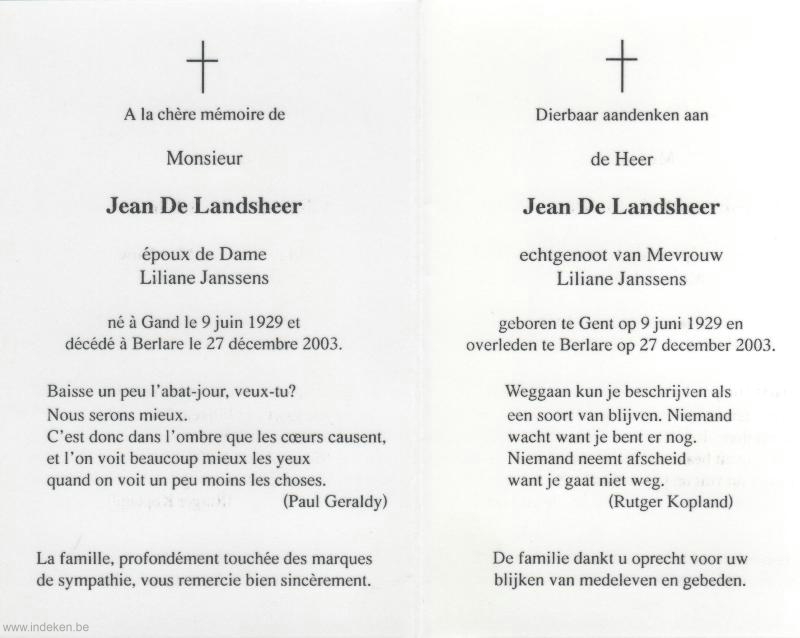 Jean De Landsheer