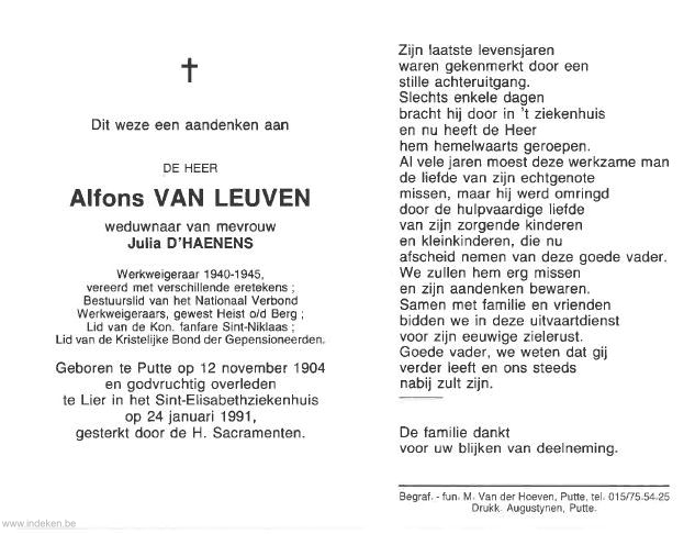 Alfons Van Leuven