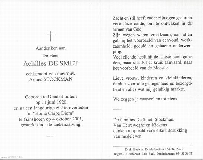 Achilles Constantinus De Smet