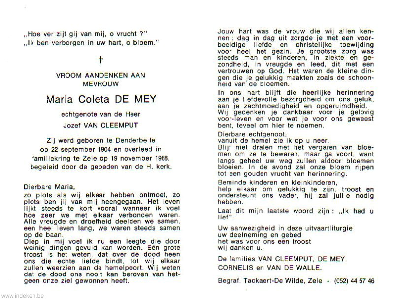 Maria Coleta De Mey