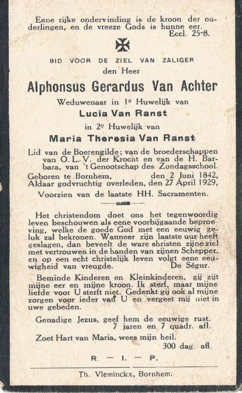 Alphonsus Gerardus Van Achter