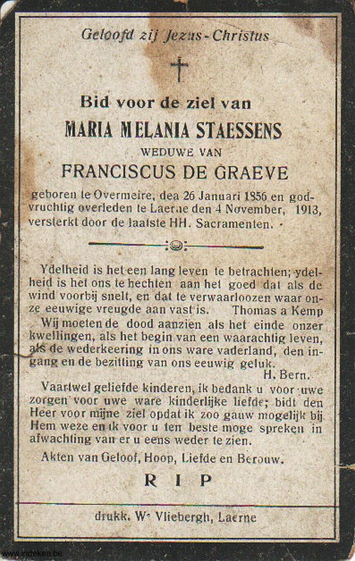 Maria Melania Staessens