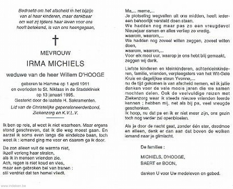 Irma Philomena Michiels