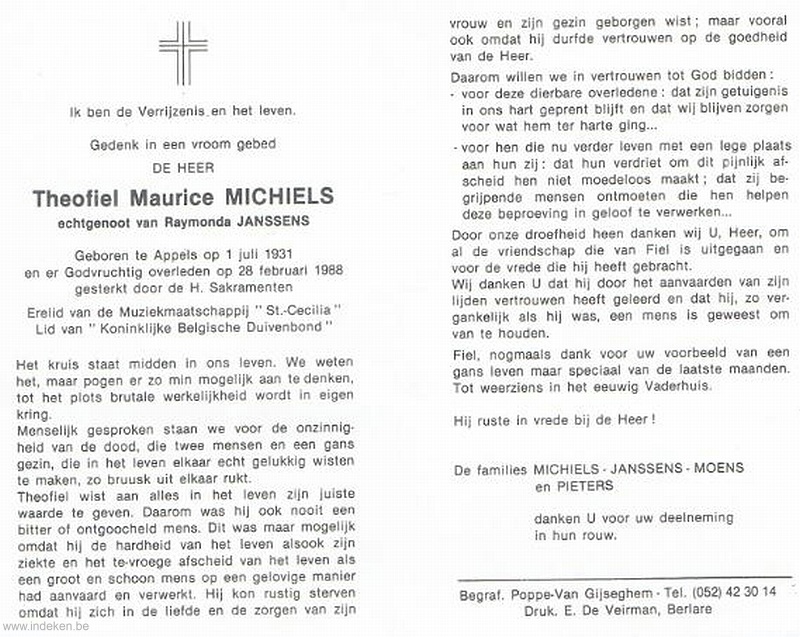 Theofiel Maurice Michiels