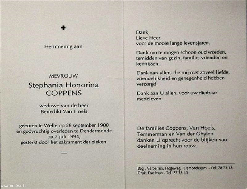 Stephania Honorina Coppens