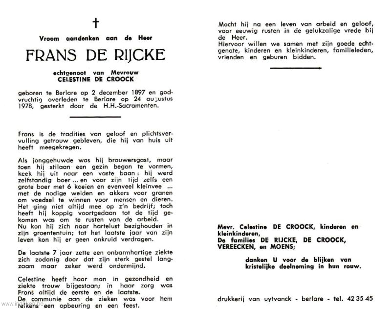 Franciscus De Rijcke