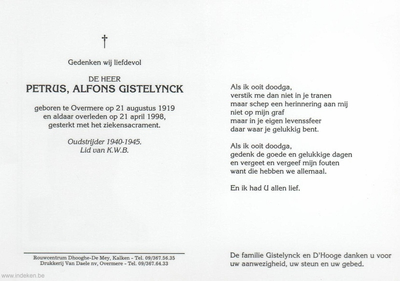 Petrus Alfons Gistelynck